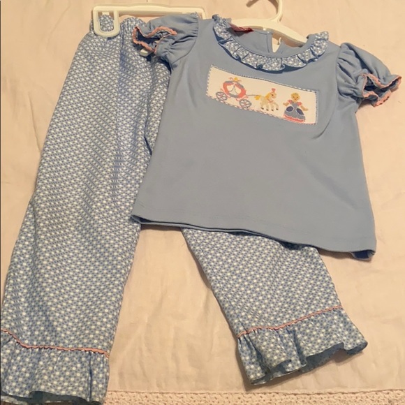 Smocked Cinderella pant set - Picture 1 of 5